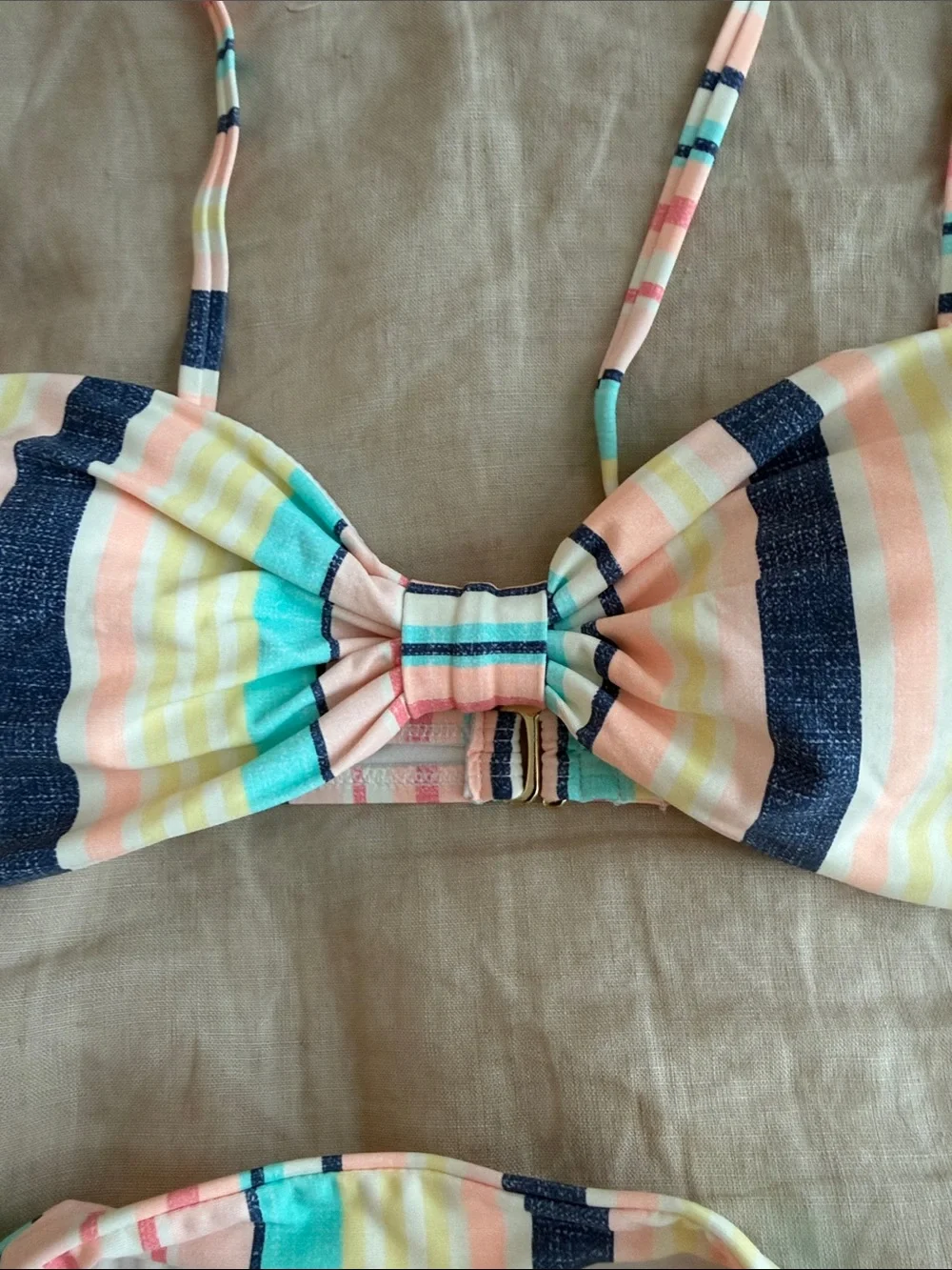 Celebrity*Pink Pastel Multistripe Bikini Set